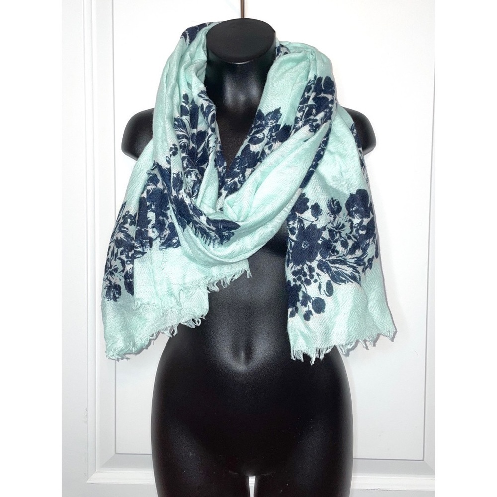 Blue floral scarf